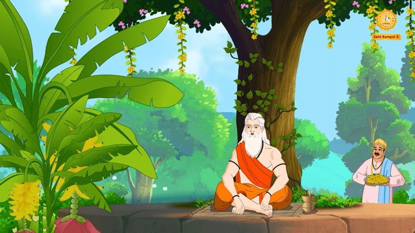 God Kabir sitting under tree singing